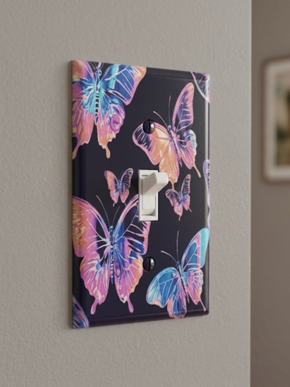 Multi-color light switch cover plate